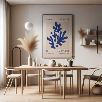 Matisse Blue Leaves Painting available online at Paintroad showing abstract art art history and art lover