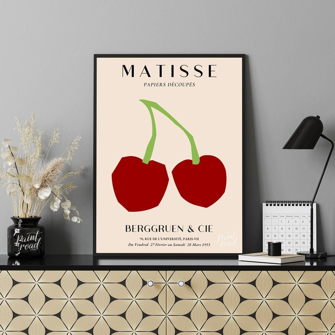 Matisse Cherries Painting available online at Paintroad showing art lover art print and artistic