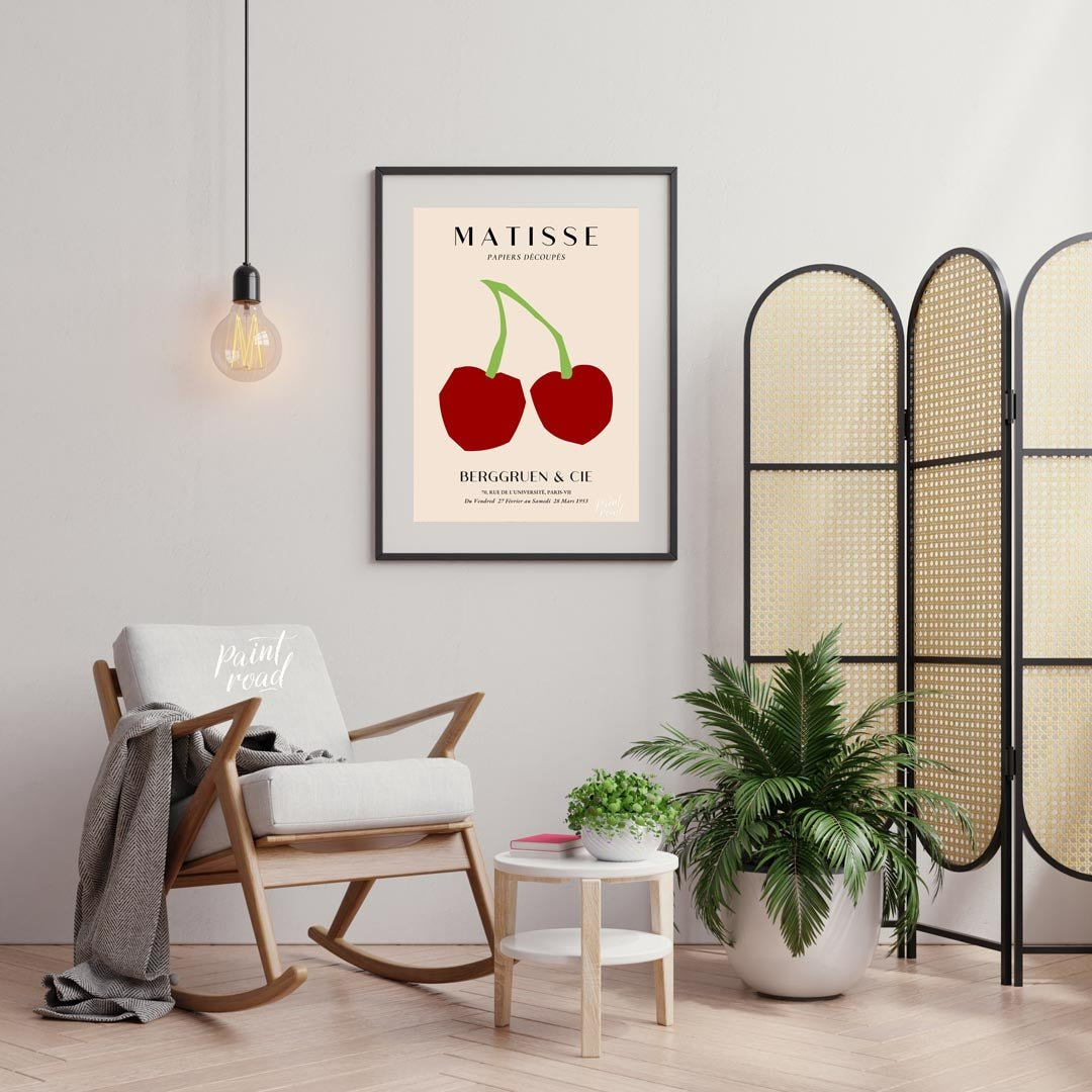 Matisse Cherries Painting available online at Paintroad showing art lover art print and artistic
