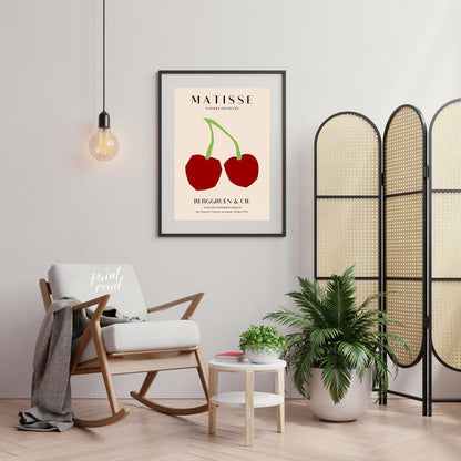 Matisse Cherries Painting available online at Paintroad showing art lover art print and artistic