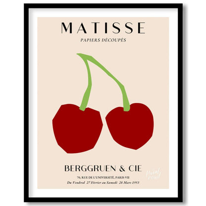 Matisse Cherries Painting available online at Paintroad showing art lover art print and artistic