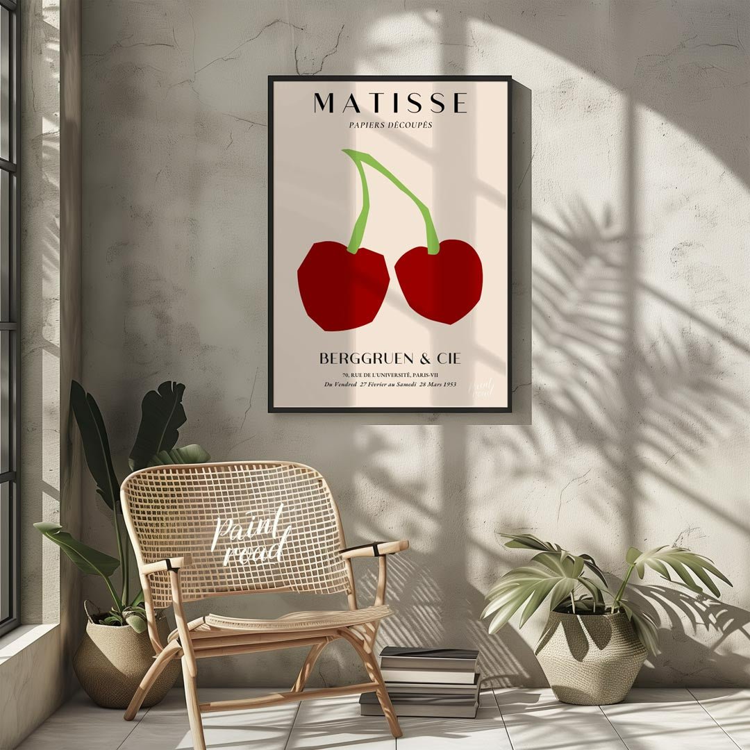 Matisse Cherries Painting available online at Paintroad showing art lover art print and artistic