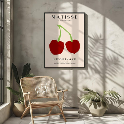 Matisse Cherries Painting available online at Paintroad showing art lover art print and artistic
