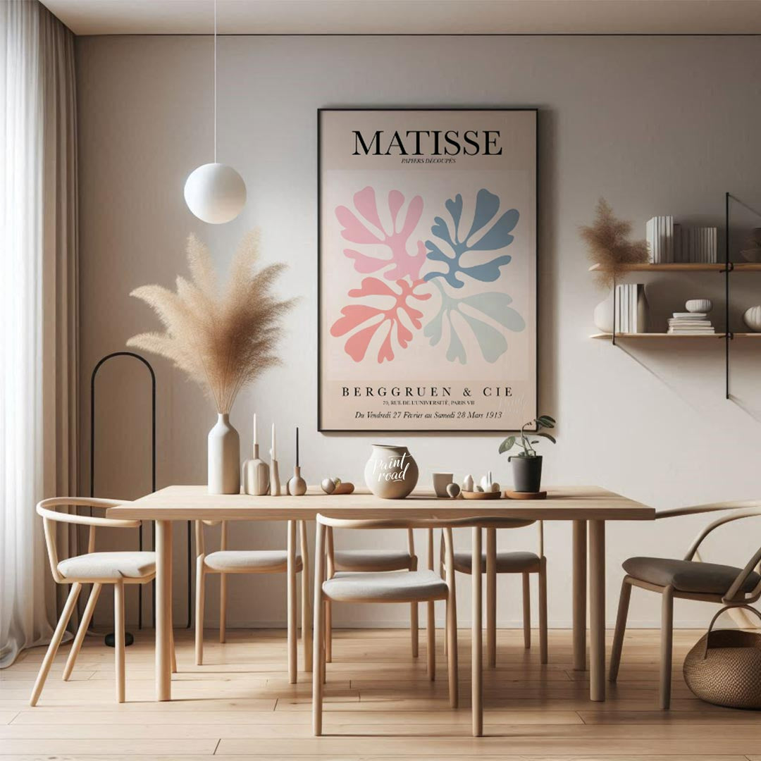 This captivating art print, closely resembling the previous Matisse-inspired piece, elegantly showc… for dining room