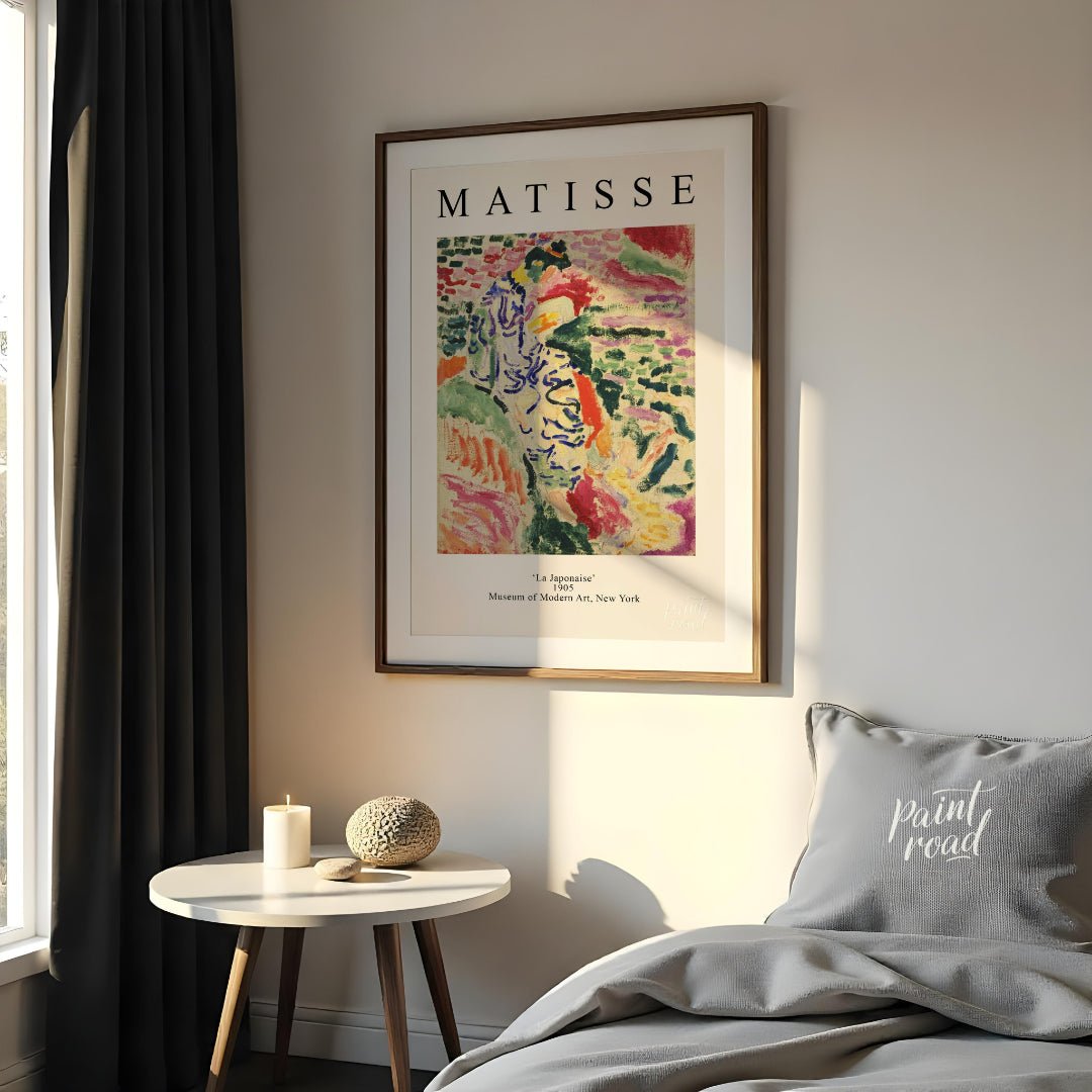 This poster features Henri Matisse’s “La Japonaise” from 1905, an early work that showcases his aud… for bedroom