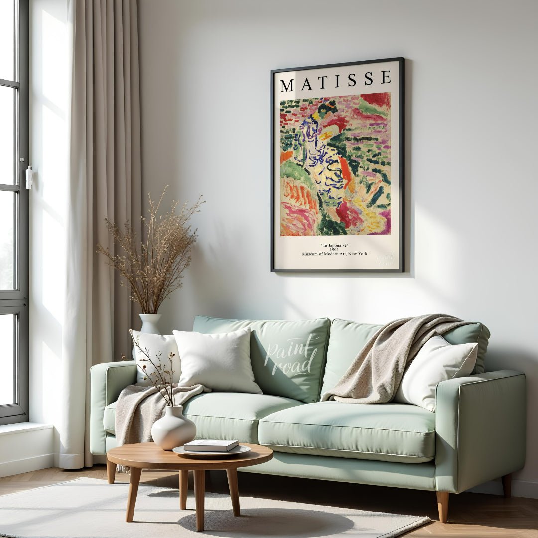 This poster features Henri Matisse’s “La Japonaise” from 1905, an early work that showcases his aud… for living room