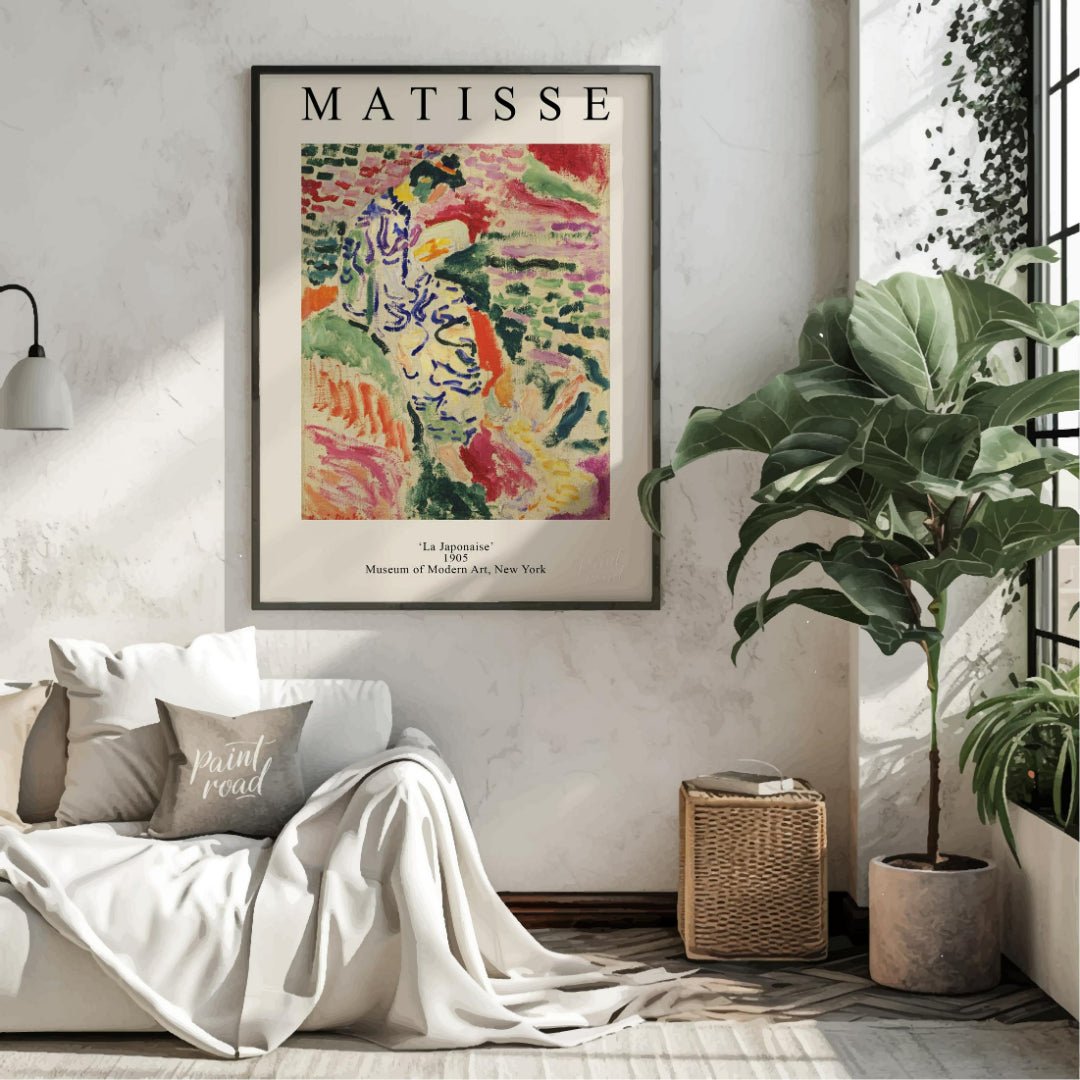 This poster features Henri Matisse’s “La Japonaise” from 1905, an early work that showcases his aud… for living room