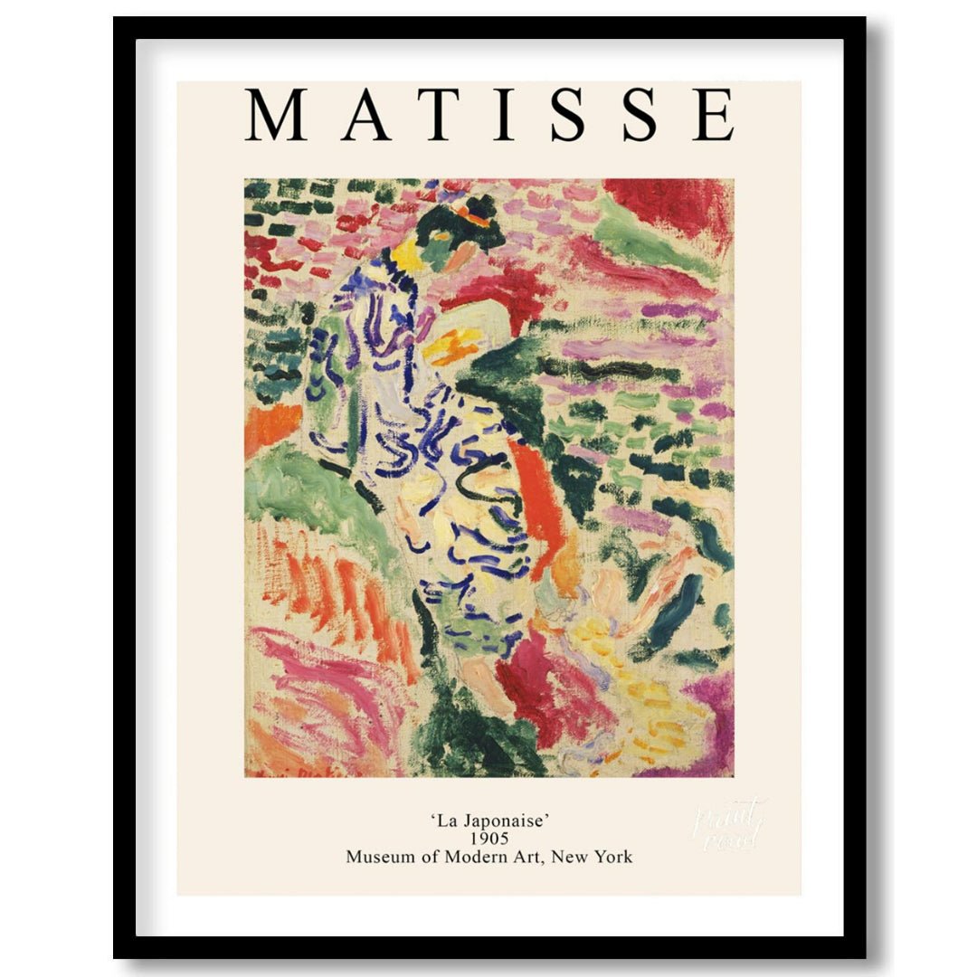 This poster features Henri Matisse’s “La Japonaise” from 1905, an early work that showcases his aud… for sweet home