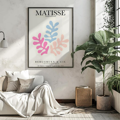 This elegant art print draws direct inspiration from Henri Matisse’s revolutionary “Papiers Découpé… for bedroom