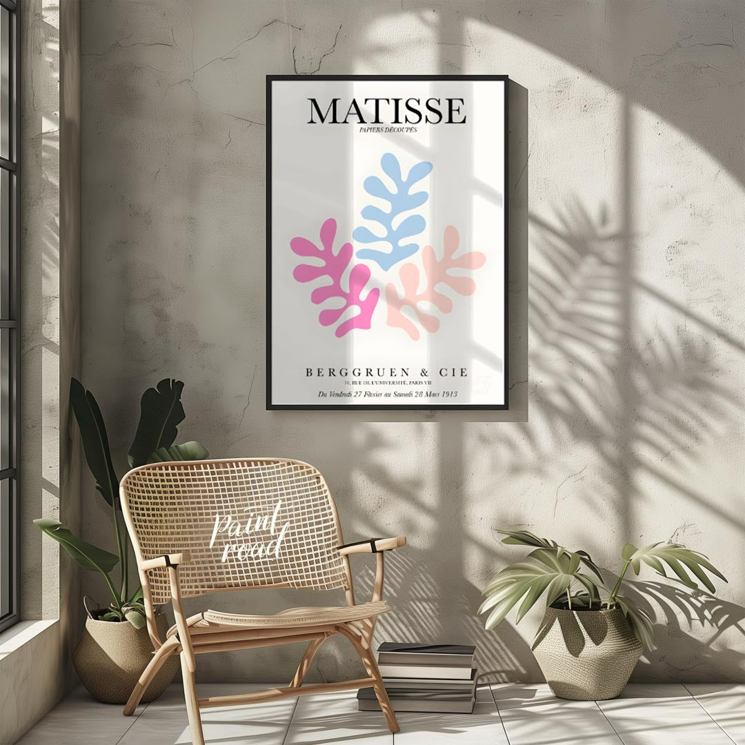 This elegant art print draws direct inspiration from Henri Matisse’s revolutionary “Papiers Découpé… for living room
