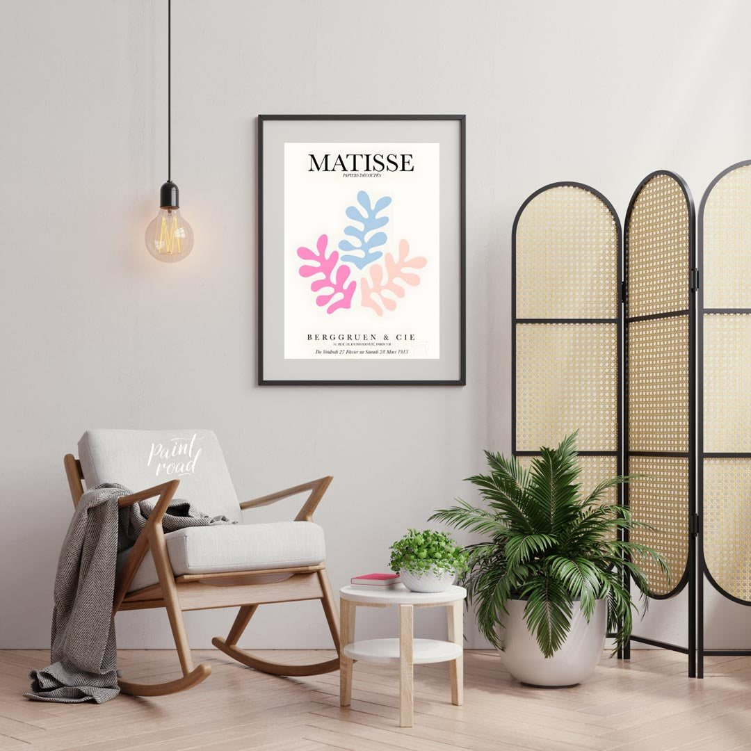 This elegant art print draws direct inspiration from Henri Matisse’s revolutionary “Papiers Découpé… for living room