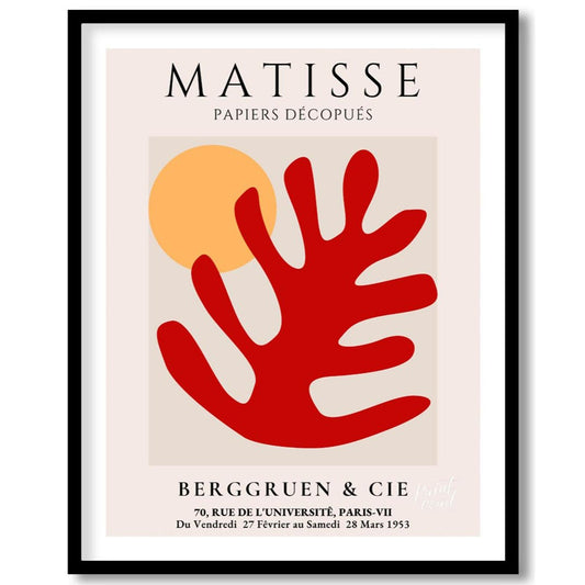 Matisse Red Leaf Painting available online at Paintroad showing art lover art print and artistic