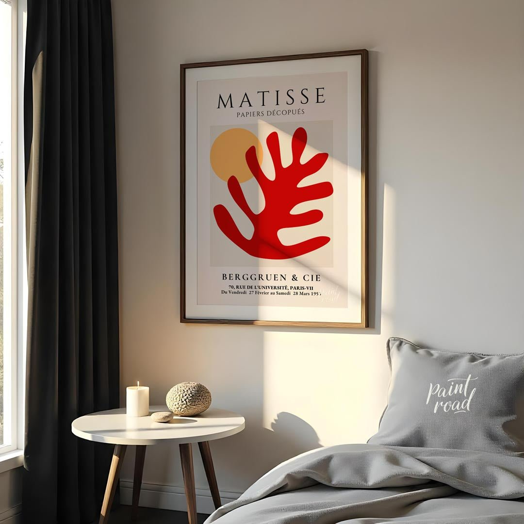 Matisse Red Leaf Painting available online at Paintroad showing art lover art print and artistic