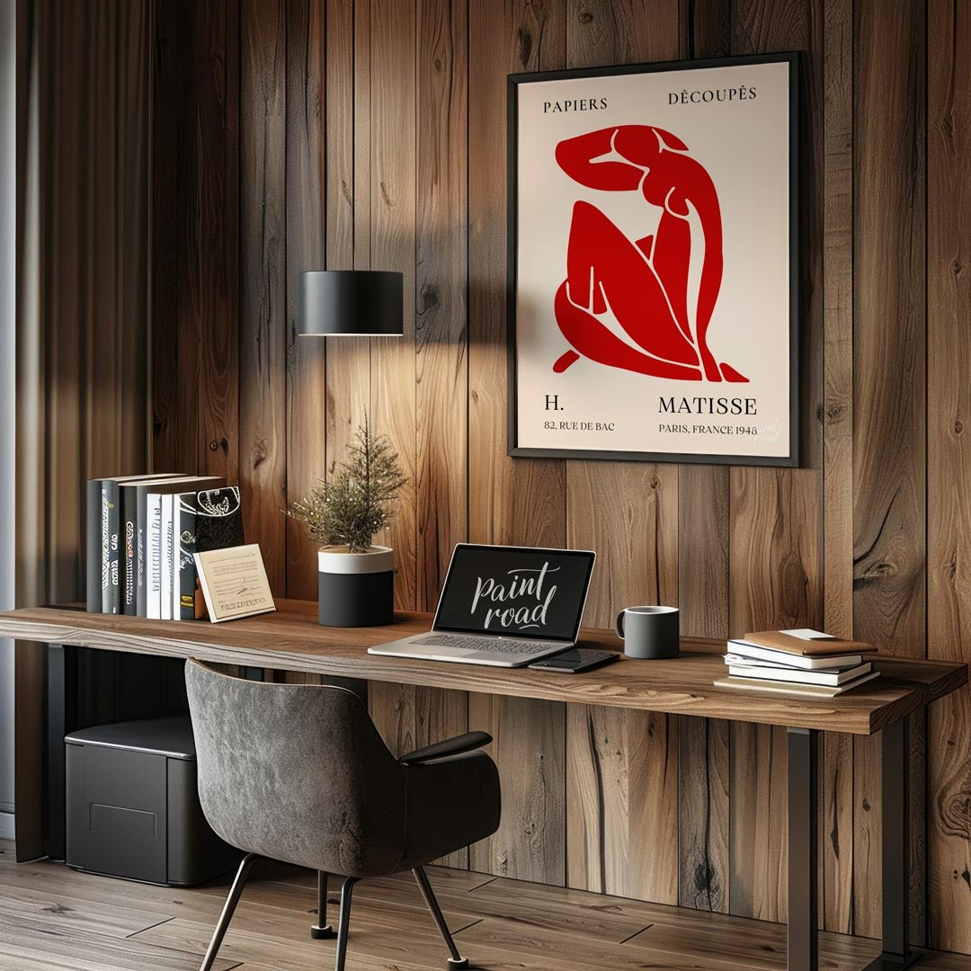 Embrace the timeless elegance of Henri Matisse’s groundbreaking “PAPIERS DÉCOUPÉS” (cut-out papers)… for office