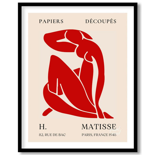 Matisse Red Nude Painting available online at Paintroad showing art history art lover and art print