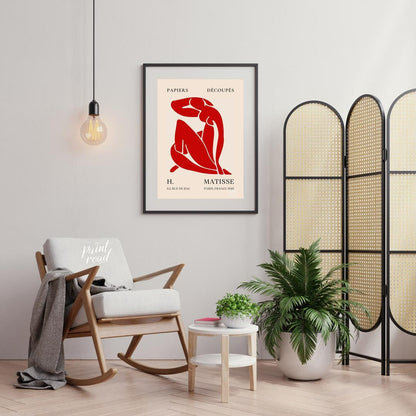 Matisse Red Nude Painting available online at Paintroad showing art history art lover and art print
