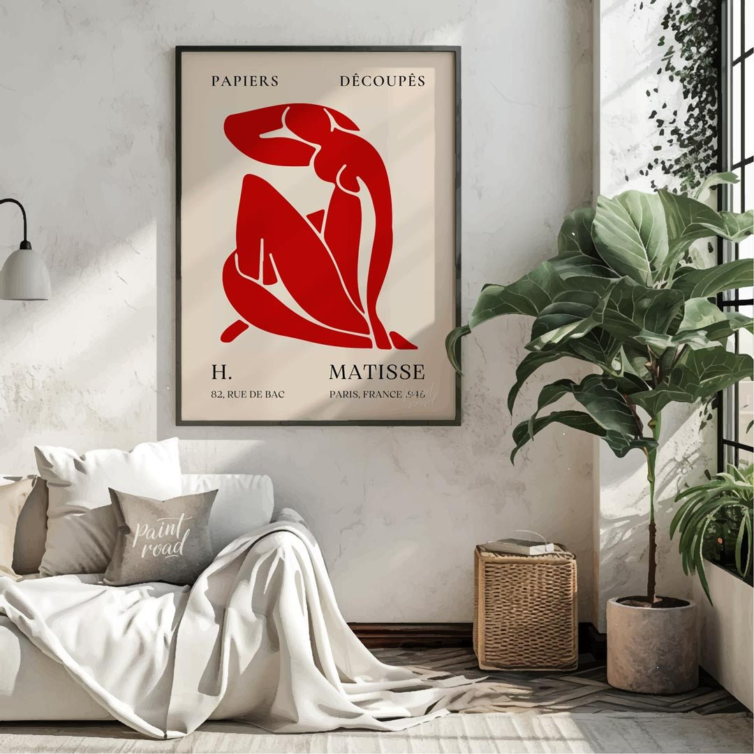 Matisse Red Nude Painting available online at Paintroad showing art history art lover and art print