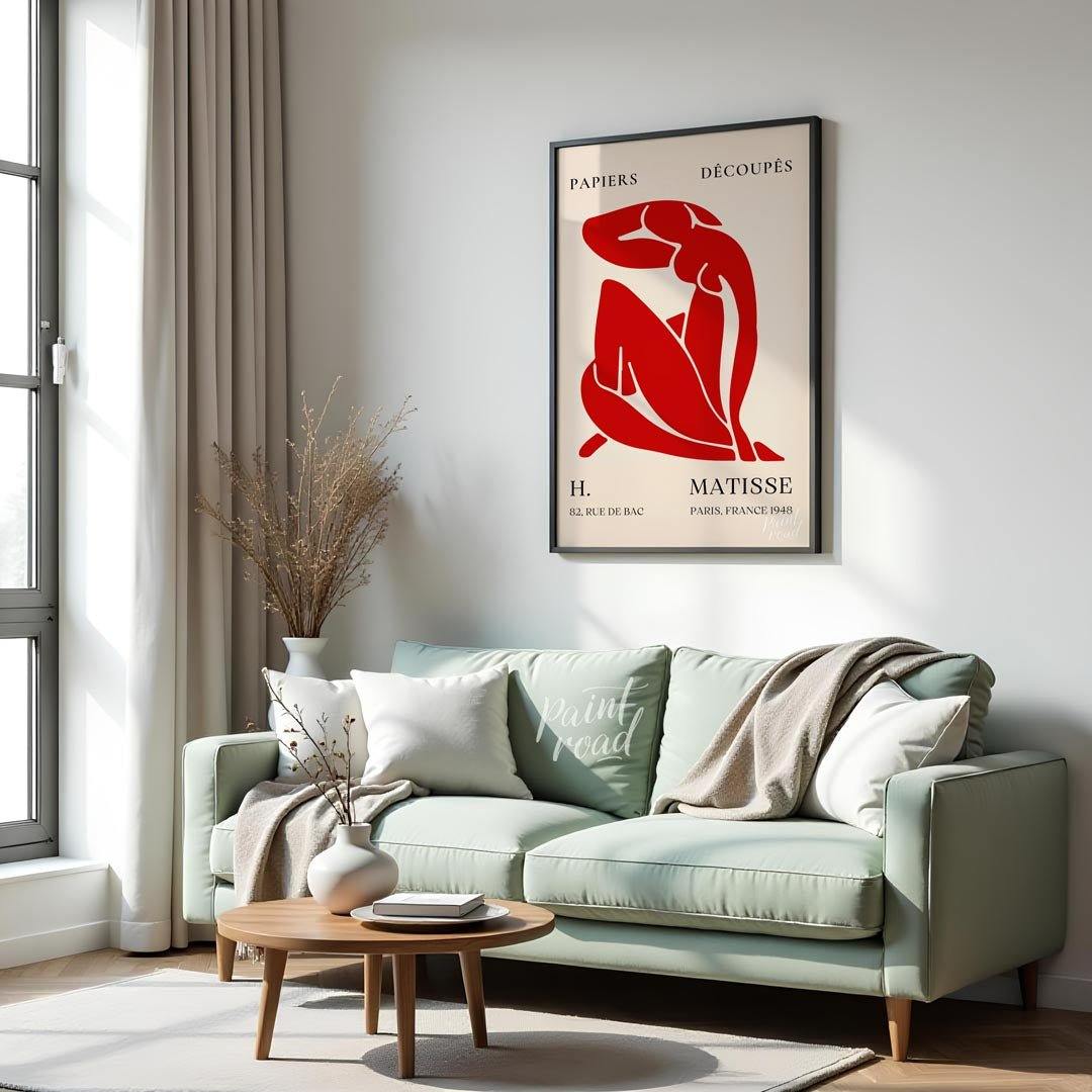 Matisse Red Nude Painting available online at Paintroad showing art history art lover and art print