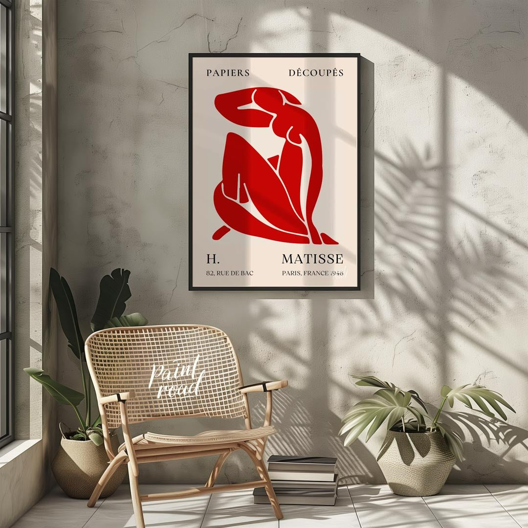 Matisse Red Nude Painting available online at Paintroad showing art history art lover and art print