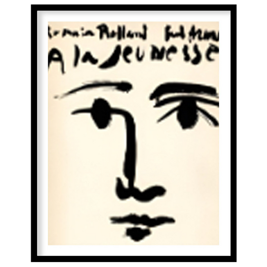 This image displays a minimalist yet impactful cover design for “Romain Rolland: À la jeunesse” (To… for place