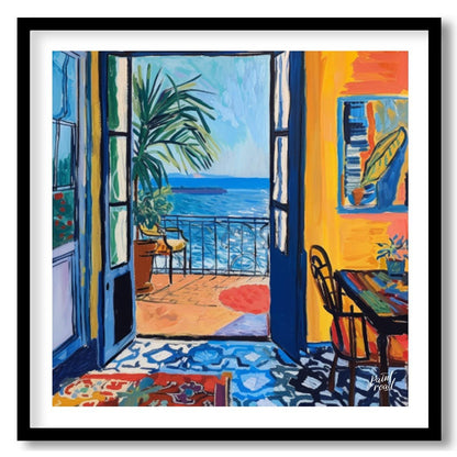 This vibrant and expressive painting is a clear homage to Henri Matisse’s “Open Window, Collioure” … for house