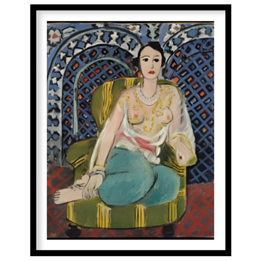 This painting by Henri Matisse, titled “Seated Odalisque,” is a vibrant and sensual portrayal of a … for room