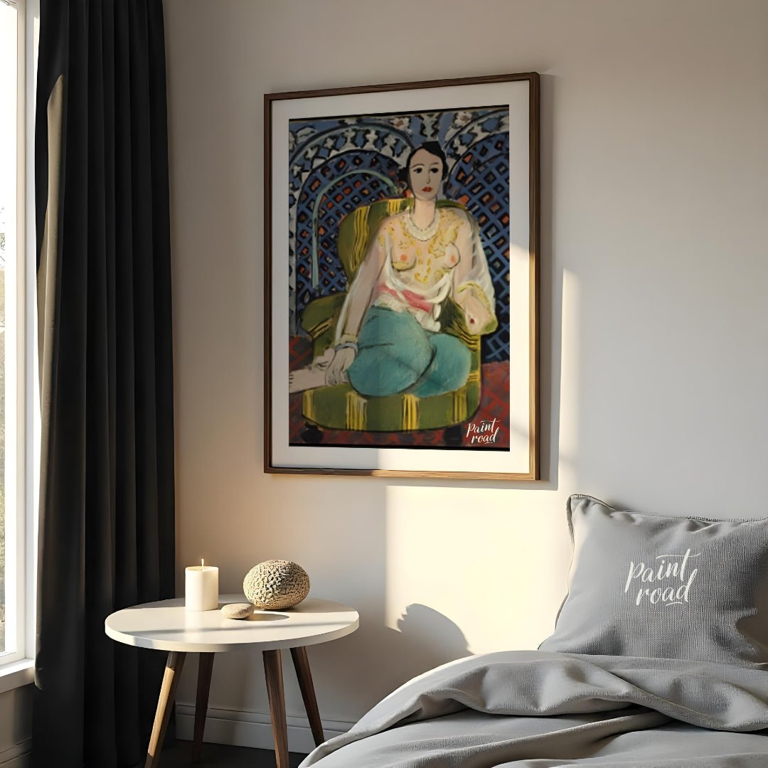 Matisse: Seated Odalisque Painting available online at Paintroad showing alluring art collector and art gallery