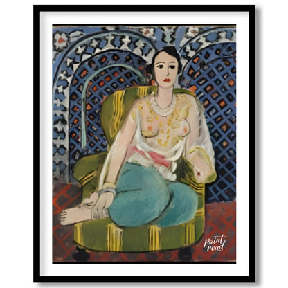 Matisse: Seated Odalisque Painting available online at Paintroad showing alluring art collector and art gallery