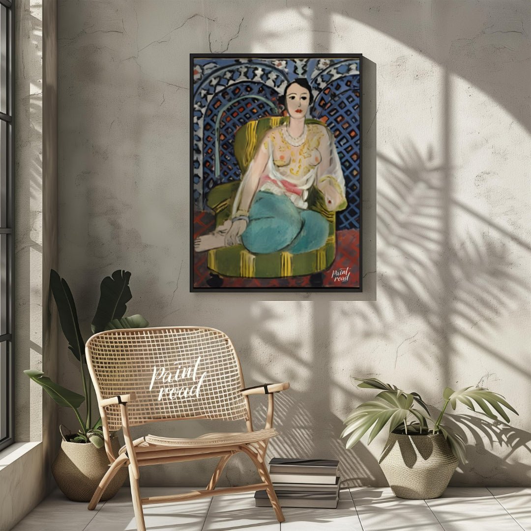 Matisse: Seated Odalisque Painting available online at Paintroad showing alluring art collector and art gallery