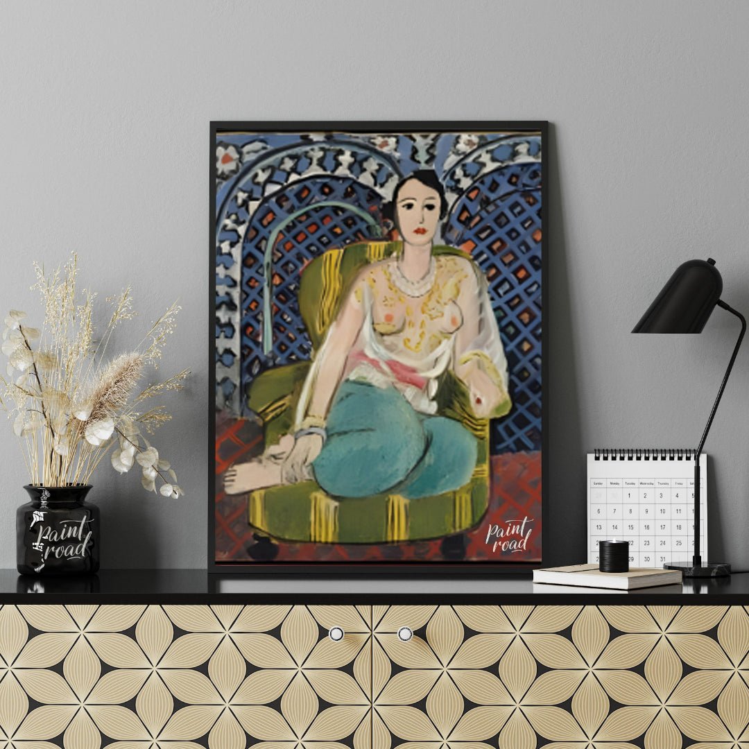 Matisse: Seated Odalisque Painting available online at Paintroad showing alluring art collector and art gallery