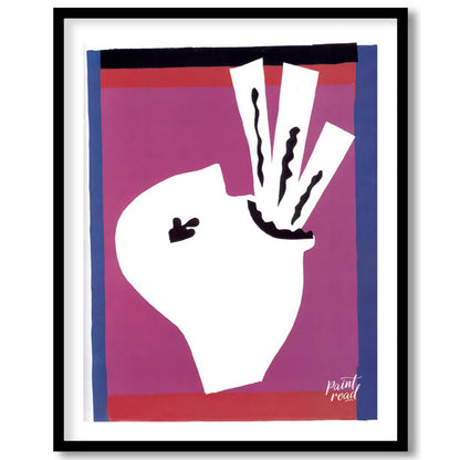 This captivating art print is from Henri Matisse’s renowned “Jazz” series, specifically depicting “… for sweet home