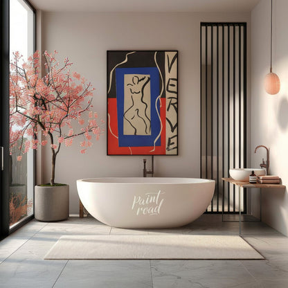 This striking print by Henri Matisse, associated with the “Verve” art review, showcases his masterf… for bathroom