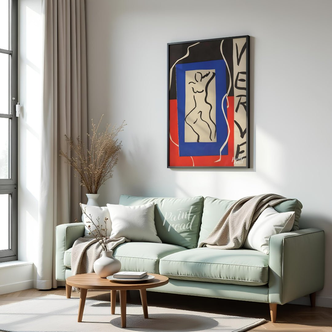 This striking print by Henri Matisse, associated with the “Verve” art review, showcases his masterf… for living room