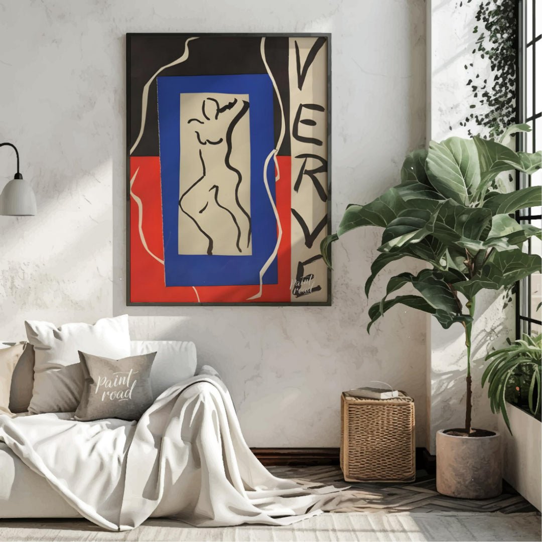 This striking print by Henri Matisse, associated with the “Verve” art review, showcases his masterf… for living room