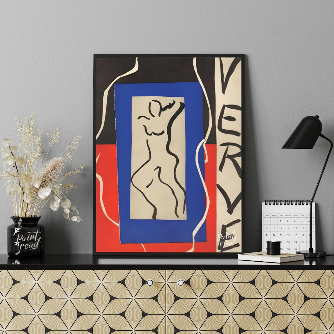 This striking print by Henri Matisse, associated with the “Verve” art review, showcases his masterf… for office