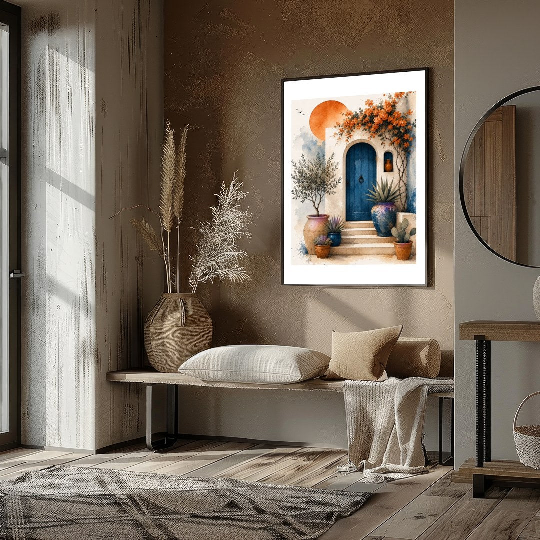 Transform your space with this captivating art print that embodies the warmth and beauty of a for abode