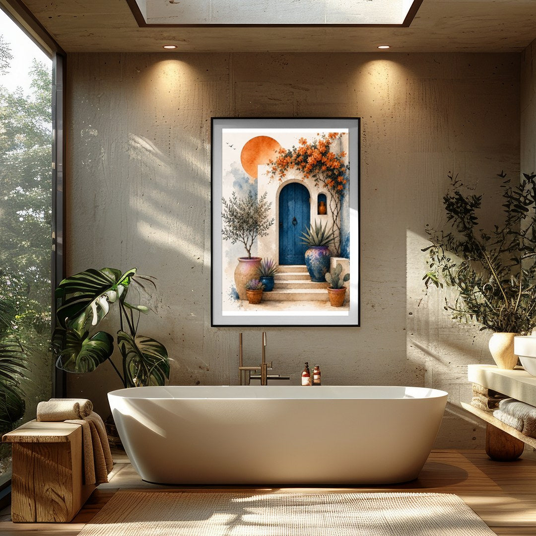 Transform your space with this captivating art print that embodies the warmth and beauty of a for Bathroom