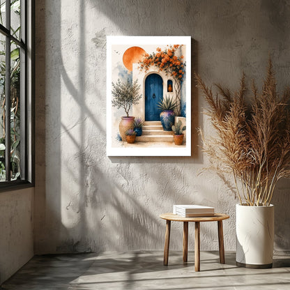 Transform your space with this captivating art print that embodies the warmth and beauty of a for Entrance