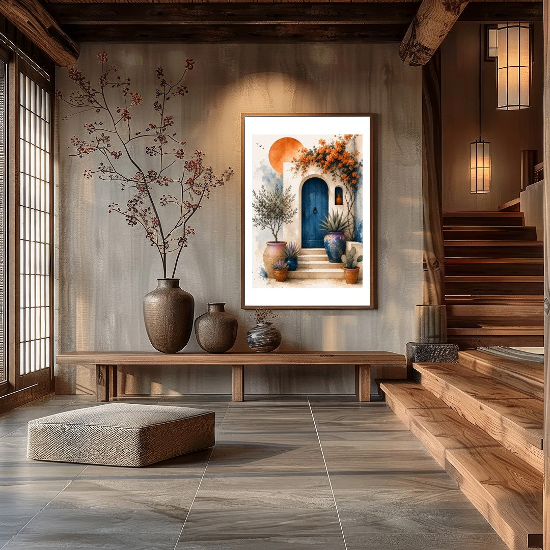 Transform your space with this captivating art print that embodies the warmth and beauty of a for Hall