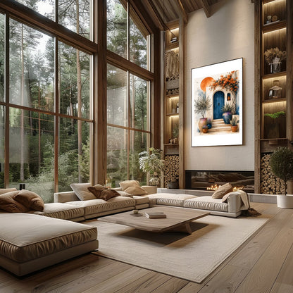 Transform your space with this captivating art print that embodies the warmth and beauty of a for Living Room