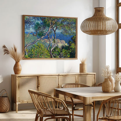Explore the serene beauty of a coastal village through this captivating wall art piece. Featuring for Dining