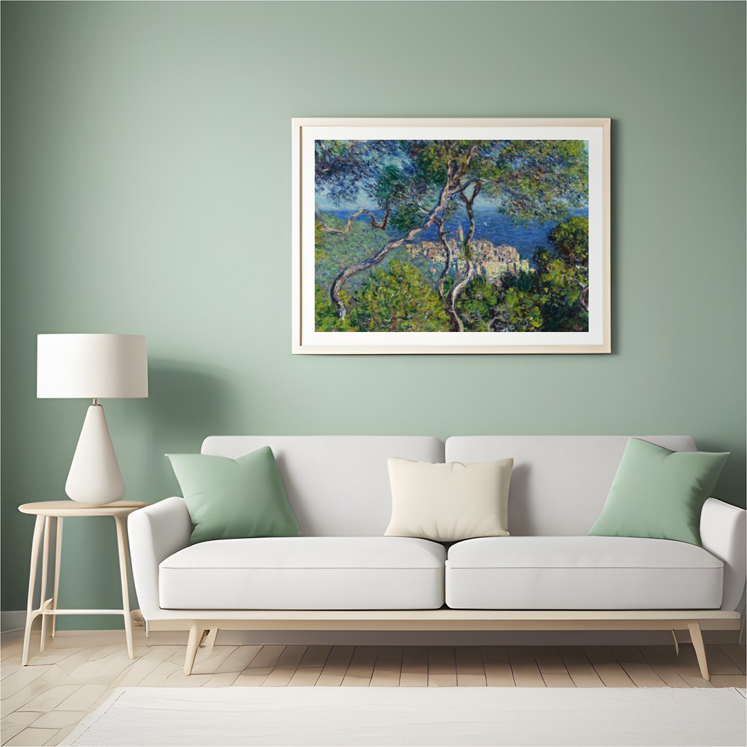 Explore the serene beauty of a coastal village through this captivating wall art piece. Featuring for Hall