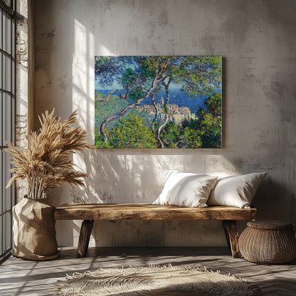 Explore the serene beauty of a coastal village through this captivating wall art piece. Featuring for Veranda