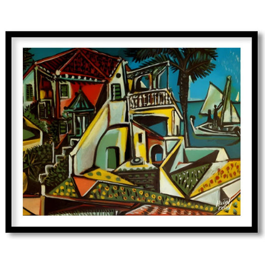 Mediterranean Landscape Painting at Mediterranean Landscape buy online at Paint Road featuring artistic decor artistic home and beautiful scenery