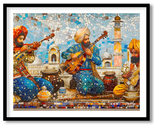 Melodic Mosaic Painting available online at Paint Road for only Melodic Mosaic showing Ancient Arches and bedroom