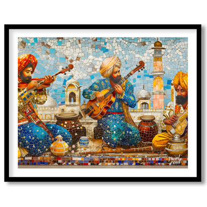 Immerse yourself in the vibrant tapestry of "Melodic Mosaic," a captivating artwork that harmonizes… for space