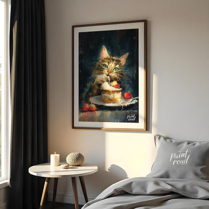 This heartwarming digital painting depicts a tender moment between a small girl and a colossal, fri… for bedroom