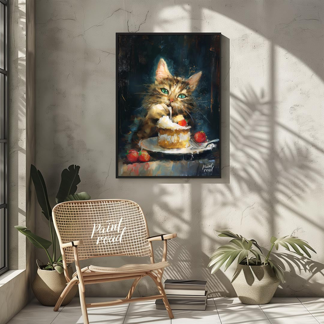This heartwarming digital painting depicts a tender moment between a small girl and a colossal, fri… for other