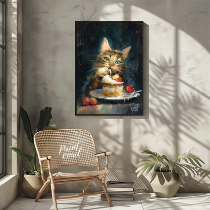 This heartwarming digital painting depicts a tender moment between a small girl and a colossal, fri… for other