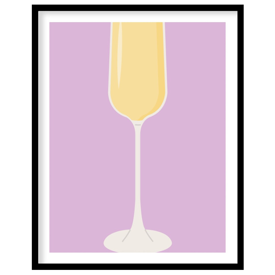 This elegant and simple poster features a classic Mimosa, embodying the essence of brunch and celeb… for abode